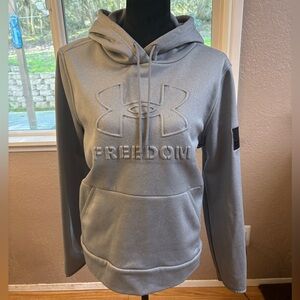 Like-new Under Armour Silver Freedom Hoodie